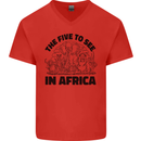 The Five Wild Animas to See in Africa Mens V-Neck Cotton T-Shirt Red