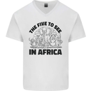 The Five Wild Animas to See in Africa Mens V-Neck Cotton T-Shirt White