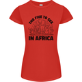 The Five Wild Animas to See in Africa Womens Petite Cut T-Shirt Red