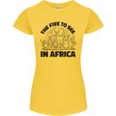 The Five Wild Animas to See in Africa Womens Petite Cut T-Shirt Yellow