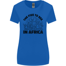 The Five Wild Animas to See in Africa Womens Wider Cut T-Shirt Royal Blue