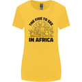 The Five Wild Animas to See in Africa Womens Wider Cut T-Shirt Yellow