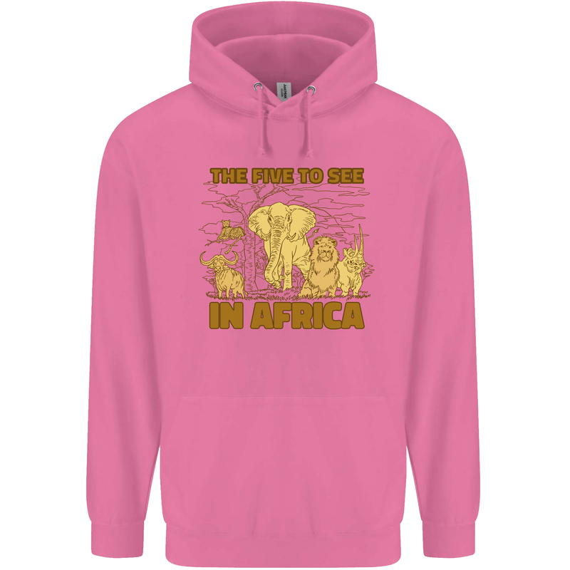 The Five to See in Africa Safari Animals Childrens Kids Hoodie Azalea