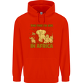 The Five to See in Africa Safari Animals Childrens Kids Hoodie Bright Red