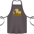 The Five to See in Africa Safari Animals Cotton Apron 100% Organic Dark Grey