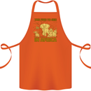 The Five to See in Africa Safari Animals Cotton Apron 100% Organic Orange