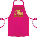 The Five to See in Africa Safari Animals Cotton Apron 100% Organic Pink