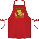 The Five to See in Africa Safari Animals Cotton Apron 100% Organic Red
