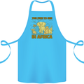 The Five to See in Africa Safari Animals Cotton Apron 100% Organic Turquoise