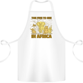 The Five to See in Africa Safari Animals Cotton Apron 100% Organic White