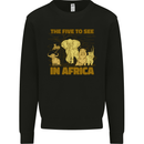 The Five to See in Africa Safari Animals Kids Sweatshirt Jumper Black