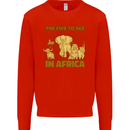 The Five to See in Africa Safari Animals Kids Sweatshirt Jumper Bright Red