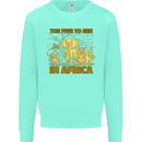 The Five to See in Africa Safari Animals Kids Sweatshirt Jumper Peppermint