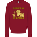 The Five to See in Africa Safari Animals Kids Sweatshirt Jumper Red