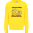 The Five to See in Africa Safari Animals Kids Sweatshirt Jumper Yellow