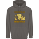 The Five to See in Africa Safari Animals Mens 80% Cotton Hoodie Charcoal