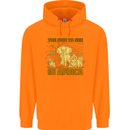 The Five to See in Africa Safari Animals Mens 80% Cotton Hoodie Orange