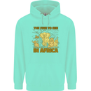 The Five to See in Africa Safari Animals Mens 80% Cotton Hoodie Peppermint