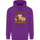 The Five to See in Africa Safari Animals Mens 80% Cotton Hoodie Purple