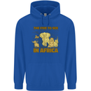 The Five to See in Africa Safari Animals Mens 80% Cotton Hoodie Royal Blue