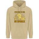 The Five to See in Africa Safari Animals Mens 80% Cotton Hoodie Sand
