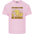 The Five to See in Africa Safari Animals Mens Cotton T-Shirt Tee Top Light Pink