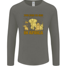 The Five to See in Africa Safari Animals Mens Long Sleeve T-Shirt Charcoal