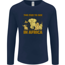 The Five to See in Africa Safari Animals Mens Long Sleeve T-Shirt Navy Blue