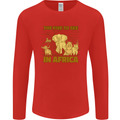 The Five to See in Africa Safari Animals Mens Long Sleeve T-Shirt Red
