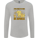 The Five to See in Africa Safari Animals Mens Long Sleeve T-Shirt Sports Grey