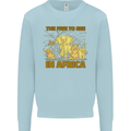 The Five to See in Africa Safari Animals Mens Sweatshirt Jumper Light Blue