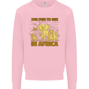 The Five to See in Africa Safari Animals Mens Sweatshirt Jumper Light Pink