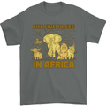 The Five to See in Africa Safari Animals Mens T-Shirt Cotton Gildan Charcoal