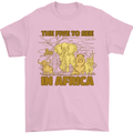 The Five to See in Africa Safari Animals Mens T-Shirt Cotton Gildan Light Pink