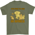 The Five to See in Africa Safari Animals Mens T-Shirt Cotton Gildan Military Green