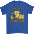 The Five to See in Africa Safari Animals Mens T-Shirt Cotton Gildan Royal Blue