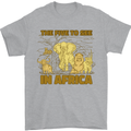 The Five to See in Africa Safari Animals Mens T-Shirt Cotton Gildan Sports Grey