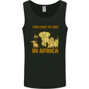 The Five to See in Africa Safari Animals Mens Vest Tank Top Black