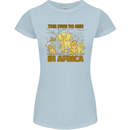 The Five to See in Africa Safari Animals Womens Petite Cut T-Shirt Light Blue