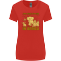 The Five to See in Africa Safari Animals Womens Wider Cut T-Shirt Red