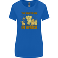 The Five to See in Africa Safari Animals Womens Wider Cut T-Shirt Royal Blue