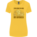 The Five to See in Africa Safari Animals Womens Wider Cut T-Shirt Yellow