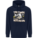 The Forge is Strong With This One Blacksmith Childrens Kids Hoodie Navy Blue