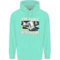 The Forge is Strong With This One Blacksmith Childrens Kids Hoodie Peppermint