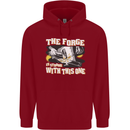 The Forge is Strong With This One Blacksmith Childrens Kids Hoodie Red