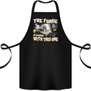 The Forge is Strong With This One Blacksmith Cotton Apron 100% Organic Black