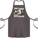 The Forge is Strong With This One Blacksmith Cotton Apron 100% Organic Dark Grey