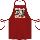 The Forge is Strong With This One Blacksmith Cotton Apron 100% Organic Maroon