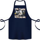 The Forge is Strong With This One Blacksmith Cotton Apron 100% Organic Navy Blue