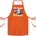 The Forge is Strong With This One Blacksmith Cotton Apron 100% Organic Orange